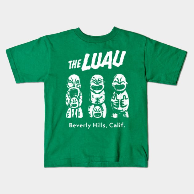 The Luau V2 Beverly Hills Vintage Tiki Bar Kids T-Shirt by wildzfreak